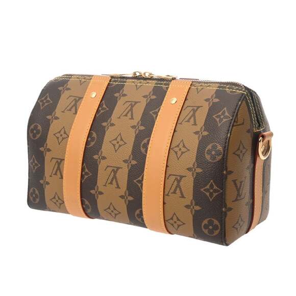 LOUIS VUITTON Louis Vuitton Monogram Stripe LV Squared City Keepall Brown M45... - Picture 3 of 11